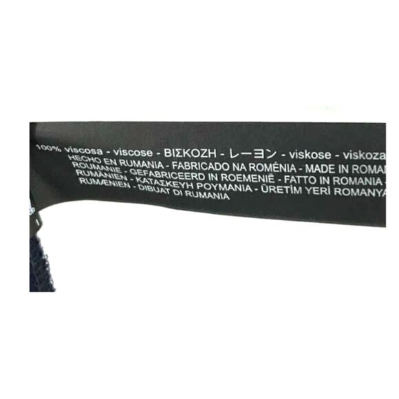 Zara Navy Blue Sleeveless Top Large Asymmetrical - Picture 5 of 7